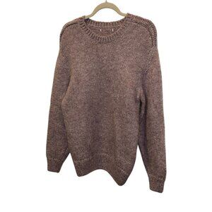 zara lavender purple classic crew neck cozy sweater L